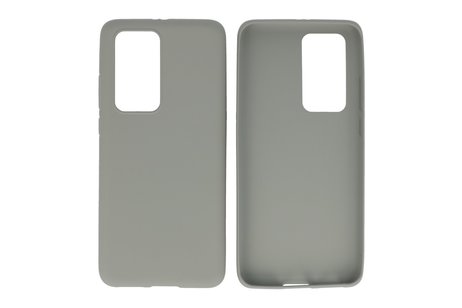 BAOHU Hoesje Geschikt voor de Huawei P40 Pro - Backcover Color Telefoonhoesje - Grijs