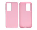 BAOHU Hoesje Geschikt voor de Huawei P40 Pro - Backcover Color Telefoonhoesje - Roze