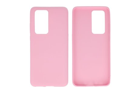 BAOHU Hoesje Geschikt voor de Huawei P40 Pro - Backcover Color Telefoonhoesje - Roze