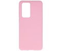 BAOHU Hoesje Geschikt voor de Huawei P40 Pro - Backcover Color Telefoonhoesje - Roze