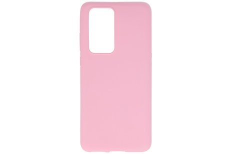BAOHU Hoesje Geschikt voor de Huawei P40 Pro - Backcover Color Telefoonhoesje - Roze
