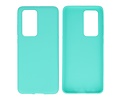 BAOHU Hoesje Geschikt voor de Huawei P40 Pro - Backcover Color Telefoonhoesje - Turquoise