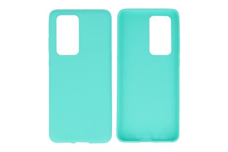 BAOHU Hoesje Geschikt voor de Huawei P40 Pro - Backcover Color Telefoonhoesje - Turquoise