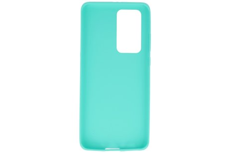 BAOHU Hoesje Geschikt voor de Huawei P40 Pro - Backcover Color Telefoonhoesje - Turquoise