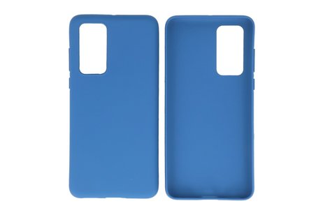 BAOHU Hoesje Geschikt voor de Huawei P40 - Backcover Color Telefoonhoesje - Navy