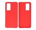 BAOHU Hoesje Geschikt voor de Huawei P40 - Backcover Color Telefoonhoesje - Rood