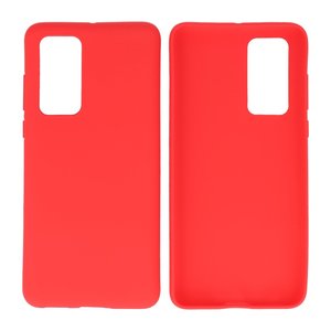BAOHU Hoesje Geschikt voor de Huawei P40 - Backcover Color Telefoonhoesje - Rood