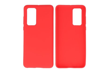 BackCover Hoesje Color Telefoonhoesje voor Huawei P40 Rood