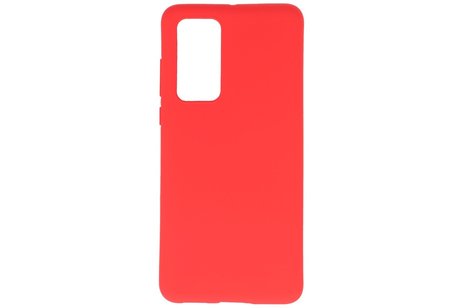 BAOHU Hoesje Geschikt voor de Huawei P40 - Backcover Color Telefoonhoesje - Rood
