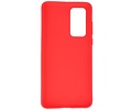BAOHU Hoesje Geschikt voor de Huawei P40 - Backcover Color Telefoonhoesje - Rood