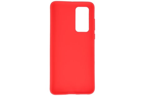 BAOHU Hoesje Geschikt voor de Huawei P40 - Backcover Color Telefoonhoesje - Rood