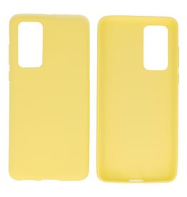 BAOHU BackCover Hoesje Color Telefoonhoesje Huawei P40 Geel