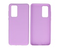 BAOHU Hoesje Geschikt voor de Huawei P40 - Backcover Color Telefoonhoesje - Paars