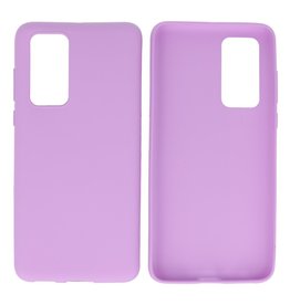 BAOHU BackCover Hoesje Color Telefoonhoesje Huawei P40 Paars