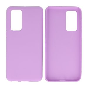 BAOHU Hoesje Geschikt voor de Huawei P40 - Backcover Color Telefoonhoesje - Paars