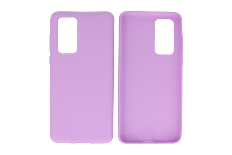 BAOHU Hoesje Geschikt voor de Huawei P40 - Backcover Color Telefoonhoesje - Paars