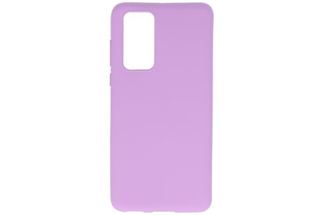 BAOHU Hoesje Geschikt voor de Huawei P40 - Backcover Color Telefoonhoesje - Paars