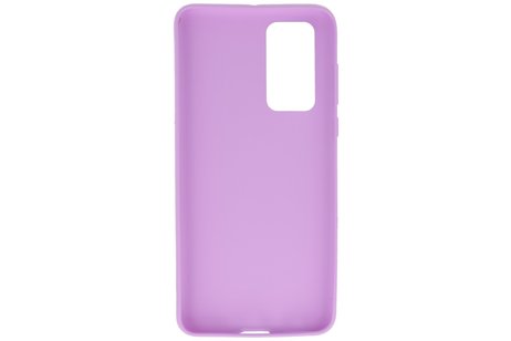BAOHU Hoesje Geschikt voor de Huawei P40 - Backcover Color Telefoonhoesje - Paars