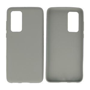 BAOHU Hoesje Geschikt voor de Huawei P40 - Backcover Color Telefoonhoesje - Grijs