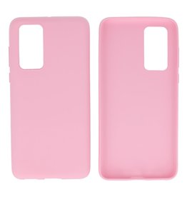 BAOHU BackCover Hoesje Color Telefoonhoesje Huawei P40 Roze