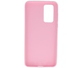 BAOHU Hoesje Geschikt voor de Huawei P40 - Backcover Color Telefoonhoesje - Roze