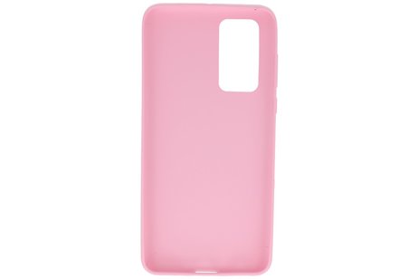 BAOHU Hoesje Geschikt voor de Huawei P40 - Backcover Color Telefoonhoesje - Roze