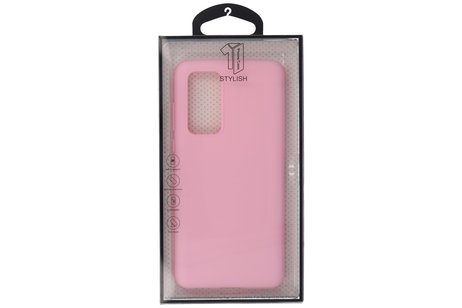 BAOHU Hoesje Geschikt voor de Huawei P40 - Backcover Color Telefoonhoesje - Roze