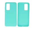 BAOHU Hoesje Geschikt voor de Huawei P40 - Backcover Color Telefoonhoesje - Turquoise