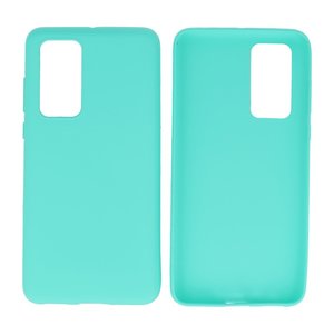 BAOHU Hoesje Geschikt voor de Huawei P40 - Backcover Color Telefoonhoesje - Turquoise