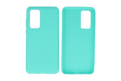 BAOHU Hoesje Geschikt voor de Huawei P40 - Backcover Color Telefoonhoesje - Turquoise