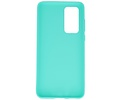 BAOHU Hoesje Geschikt voor de Huawei P40 - Backcover Color Telefoonhoesje - Turquoise