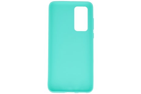 BAOHU Hoesje Geschikt voor de Huawei P40 - Backcover Color Telefoonhoesje - Turquoise