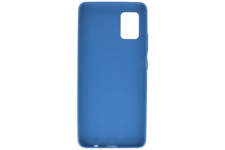 BAOHU Hoesje Geschikt voor de Samsung Galaxy A51 5G - Backcover Color Telefoonhoesje - Navy