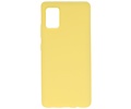 BAOHU Hoesje Geschikt voor de Samsung Galaxy A51 5G - Backcover Color Telefoonhoesje - Geel