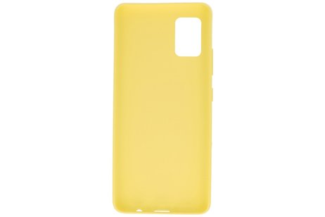 BAOHU Hoesje Geschikt voor de Samsung Galaxy A51 5G - Backcover Color Telefoonhoesje - Geel
