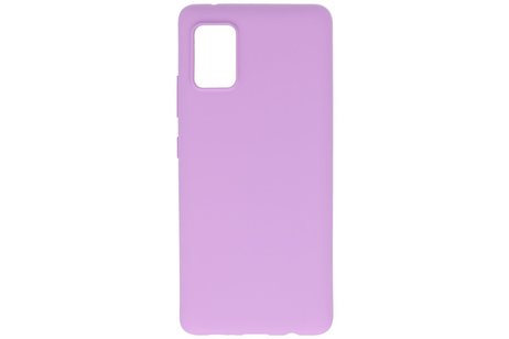 BAOHU Hoesje Geschikt voor de Samsung Galaxy A51 5G - Backcover Color Telefoonhoesje - Paars