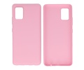 BAOHU Hoesje Geschikt voor de Samsung Galaxy A51 5G - Backcover Color Telefoonhoesje - Roze