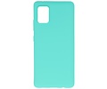 BAOHU Hoesje Geschikt voor de Samsung Galaxy A51 5G - Backcover Color Telefoonhoesje - Turquoise