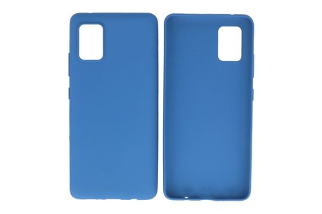 BAOHU Hoesje Geschikt voor de Samsung Galaxy A71 5G - Backcover Color Telefoonhoesje - Navy