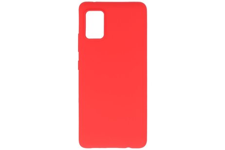 BAOHU Hoesje Geschikt voor de Samsung Galaxy A71 5G - Backcover Color Telefoonhoesje - Rood