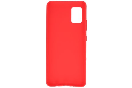 BAOHU Hoesje Geschikt voor de Samsung Galaxy A71 5G - Backcover Color Telefoonhoesje - Rood