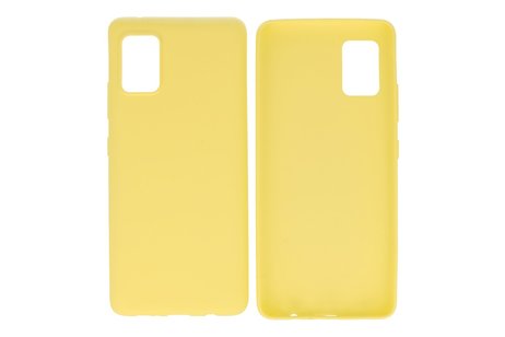 BAOHU Hoesje Geschikt voor de Samsung Galaxy A71 5G - Backcover Color Telefoonhoesje - Geel