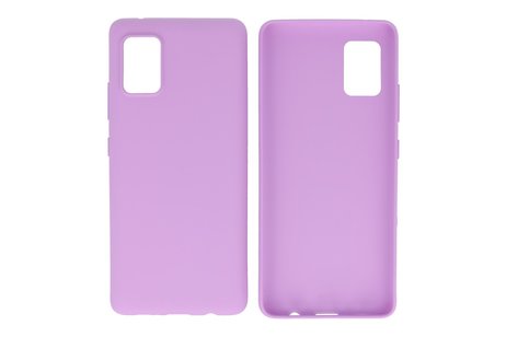 BAOHU Hoesje Geschikt voor de Samsung Galaxy A71 5G - Backcover Color Telefoonhoesje - Paars