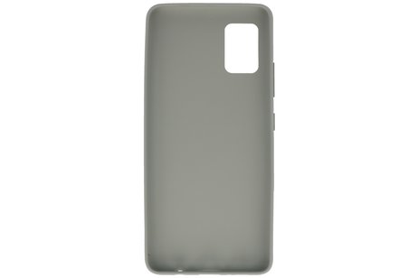 BAOHU Hoesje Geschikt voor de Samsung Galaxy A71 5G - Backcover Color Telefoonhoesje - Grijs