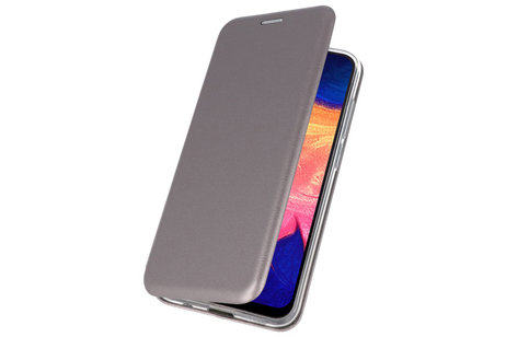 Slim Folio Case - Book Case Telefoonhoesje - Folio Flip Hoesje - Geschikt voor Samsung Galaxy A10 - Grijs