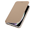 Slim Folio Case - Book Case Telefoonhoesje - Folio Flip Hoesje - Geschikt voor iPhone X  / iPhone Xs - Goud