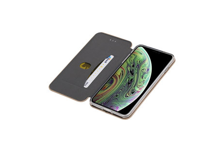 Slim Folio Case - Book Case Telefoonhoesje - Folio Flip Hoesje - Geschikt voor iPhone X  / iPhone Xs - Goud