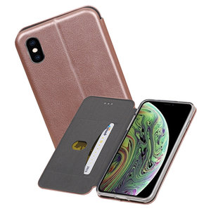 Slim Folio Case - Book Case Telefoonhoesje - Folio Flip Hoesje - Geschikt voor iPhone X  / iPhone Xs - Roze