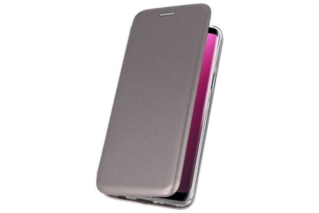 Slim Folio Case - Book Case Telefoonhoesje - Folio Flip Hoesje - Geschikt voor Huawei P20 Pro - Grijs