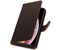 Zakelijke Book Case Telefoonhoesje Geschikt voor de Samsung Galaxy J1 J100F - Portemonnee Hoesje - Pasjeshouder Wallet Case - Mocca